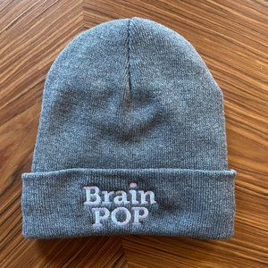 BrainPOP Embroidered Logo Gray Winter Hat